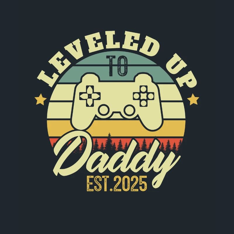 Leveled up to Daddy 2025 Dad gift 2025