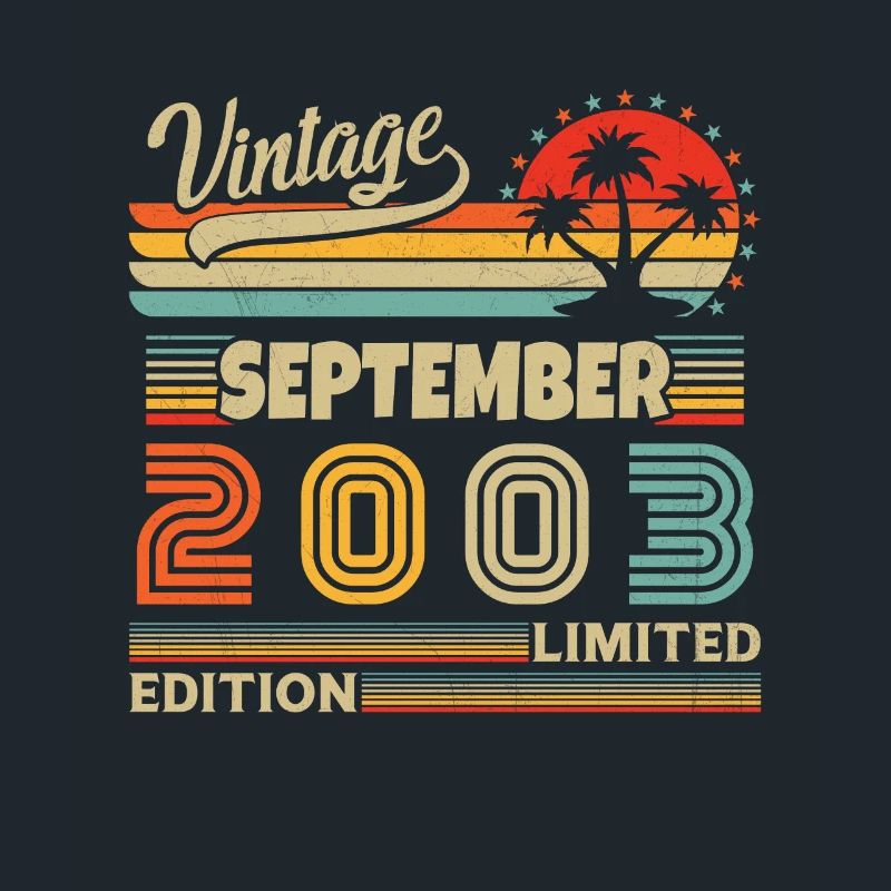 Vintage Retro Birthday Gift September 2003