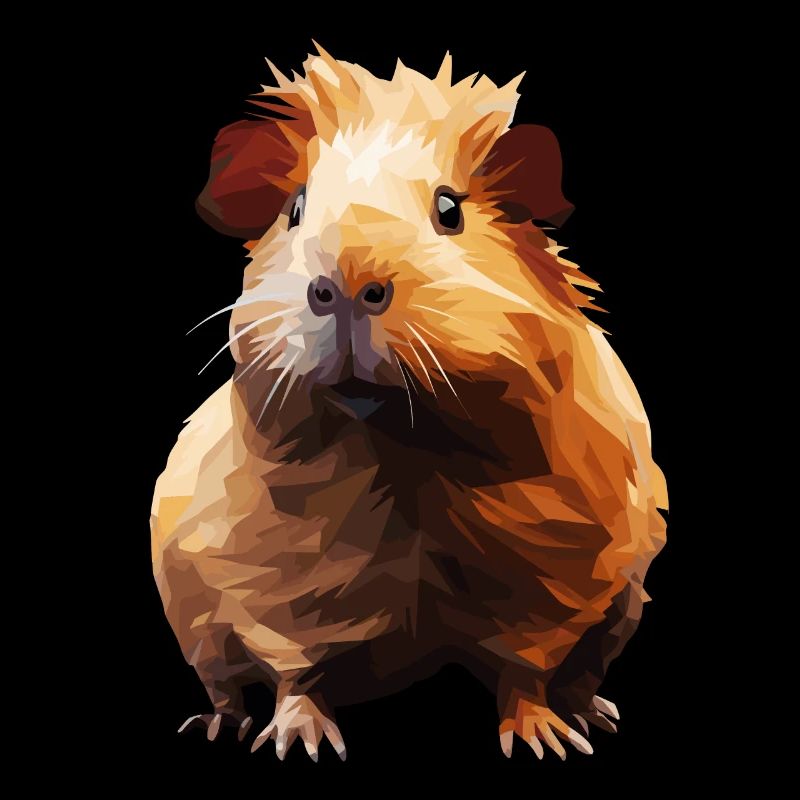 Guinea pig in polygon style