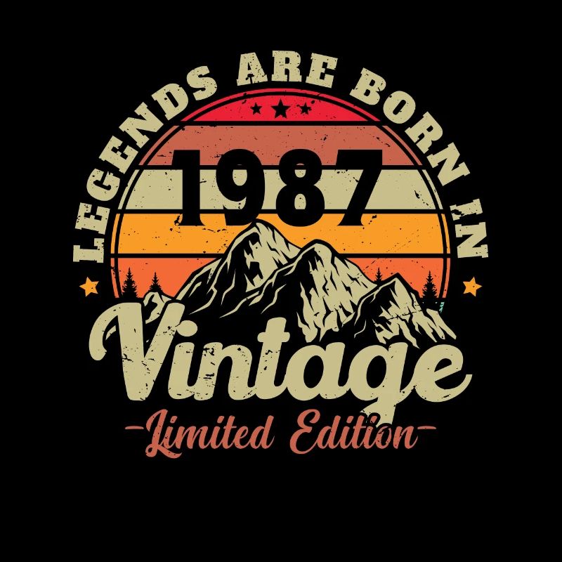 1987 Vintage Born In 1987 Birthday Gift