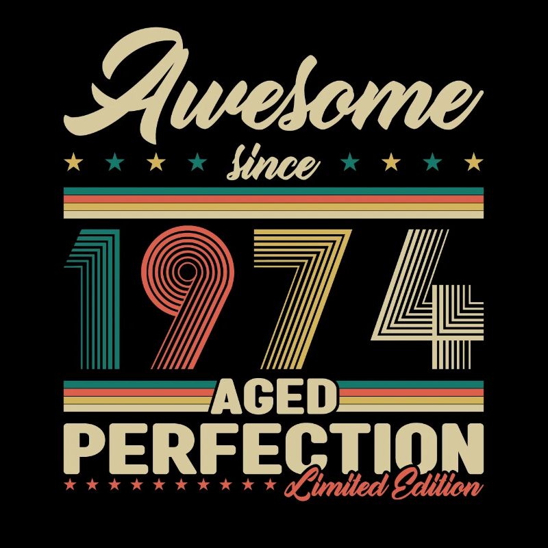 1974 Vintage Retro Geburtstagsgeschenk