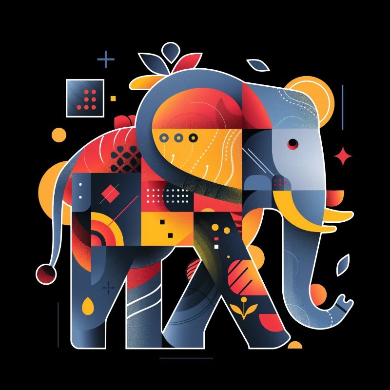 Éléphant | Œuvres d’art abstraites