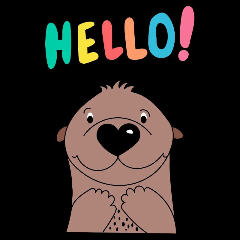 Cute Otter Says Hello - Baby Clothes - Gift