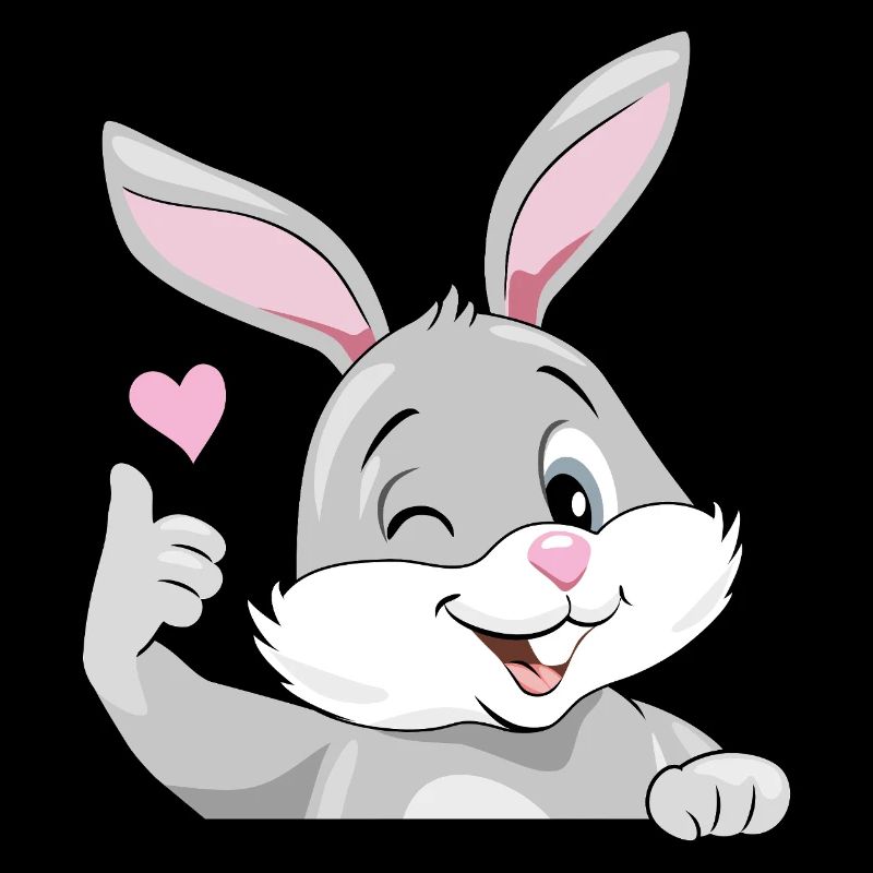 Smiling winking bunny likes
