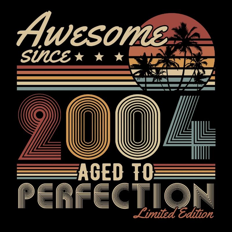 2004 Vintage Anniversaire Cadeau Rétro