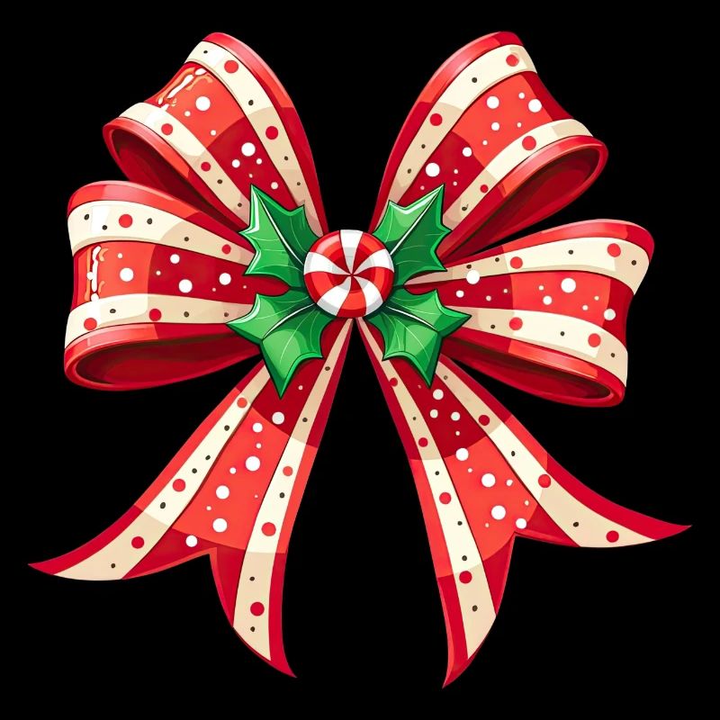 Cadeau De Noël Noeud Canne À Sucre