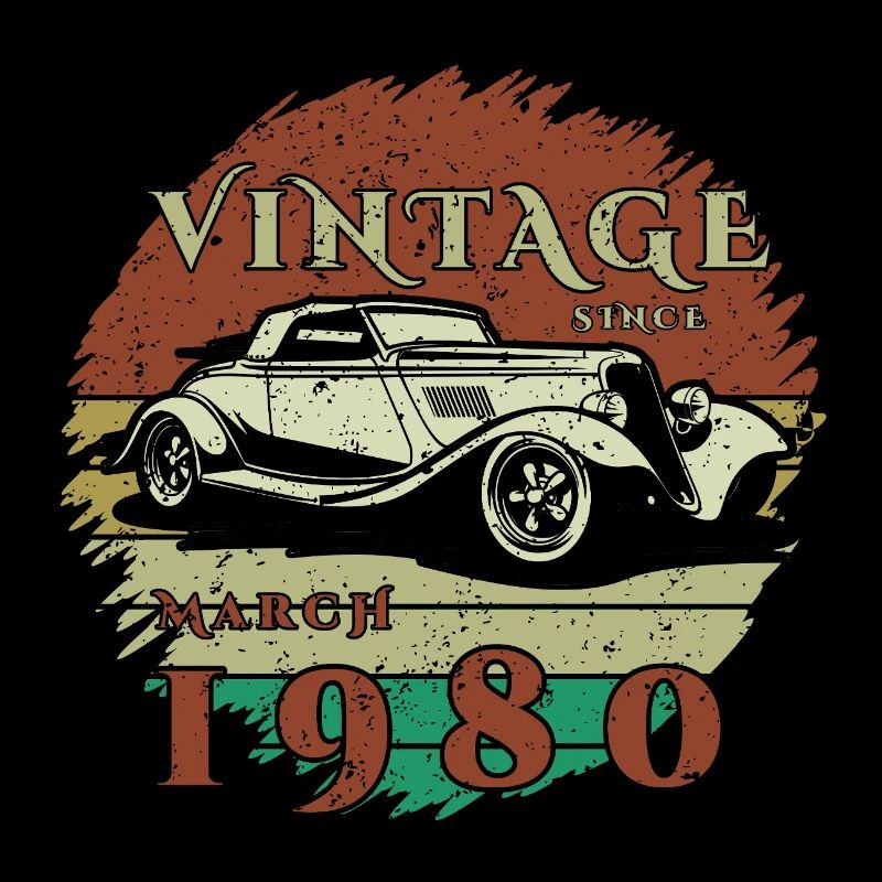 45. Geburtstag - Klassiker - Vintage since 03/1980
