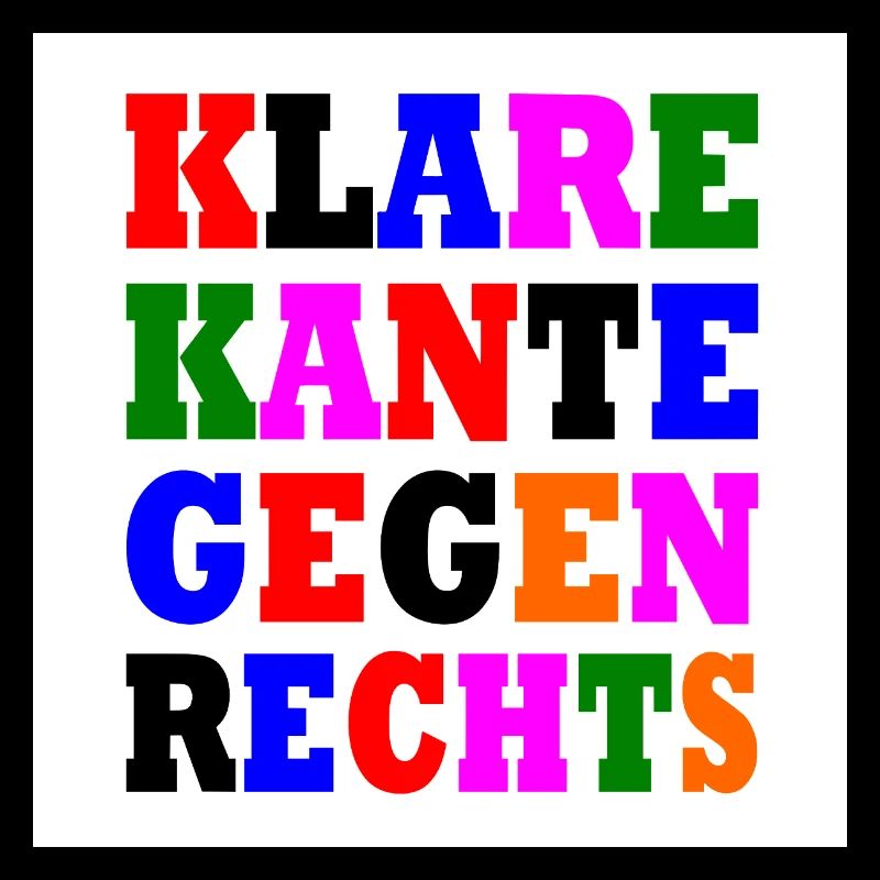 klare kante gegen rechts