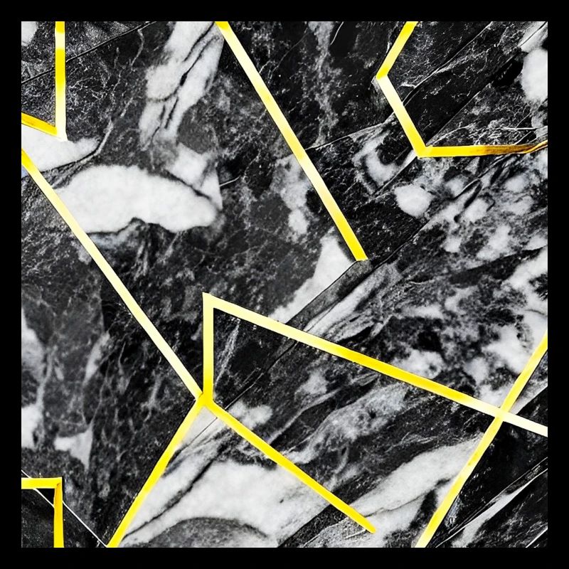 Marbre Or Noir Texture géométrique