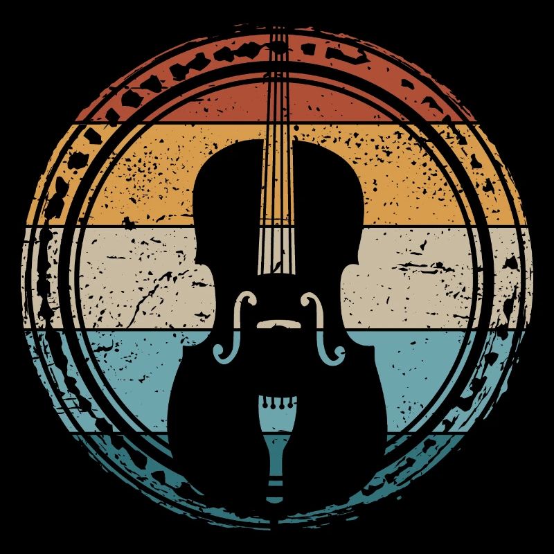 Retro Cello Violoncello Orchestra Cello Player