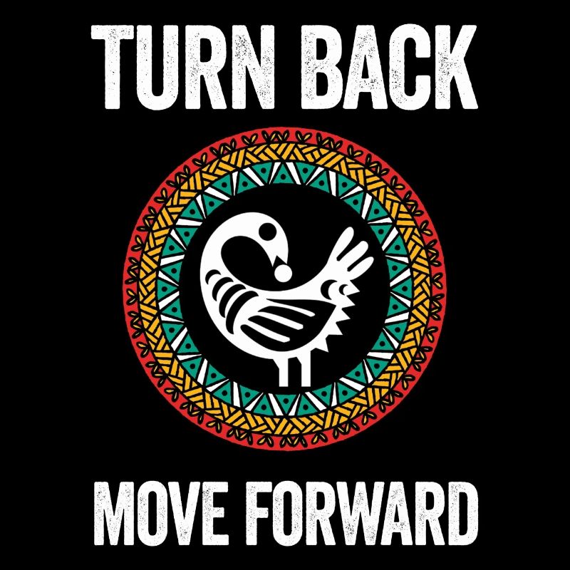 Symbole Sankofa Adinkra Ghana Noir