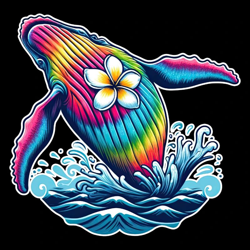 Tie Dye Baleine Croisière Vacances 2024 Hawaii