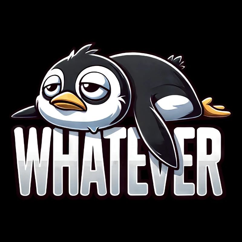 Tired penguin no desire to chill