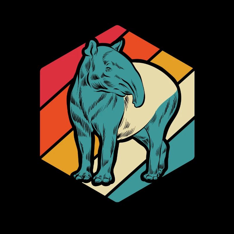 Tapir Vintage Retro - Cadeau