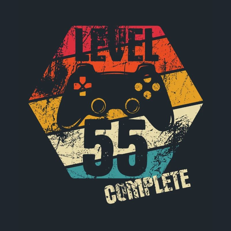 Level 55 Complete - Gamer - Birthday - Gift