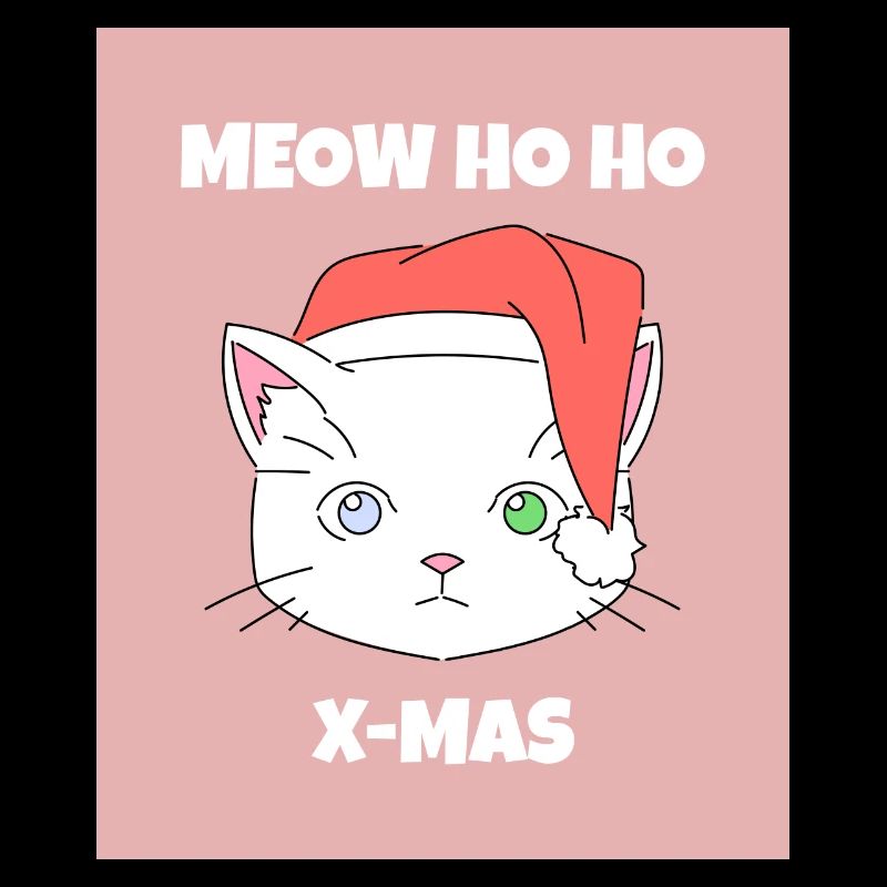 Chat de Noël Miaou Ho Ho Ho