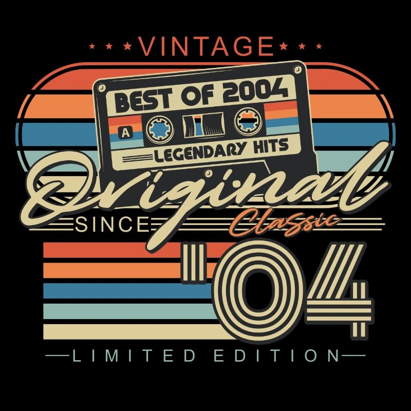 Original 2004 Vintage Anniversaire Vintage Rétro