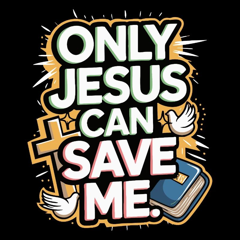 Only Jesus can save me Christian design