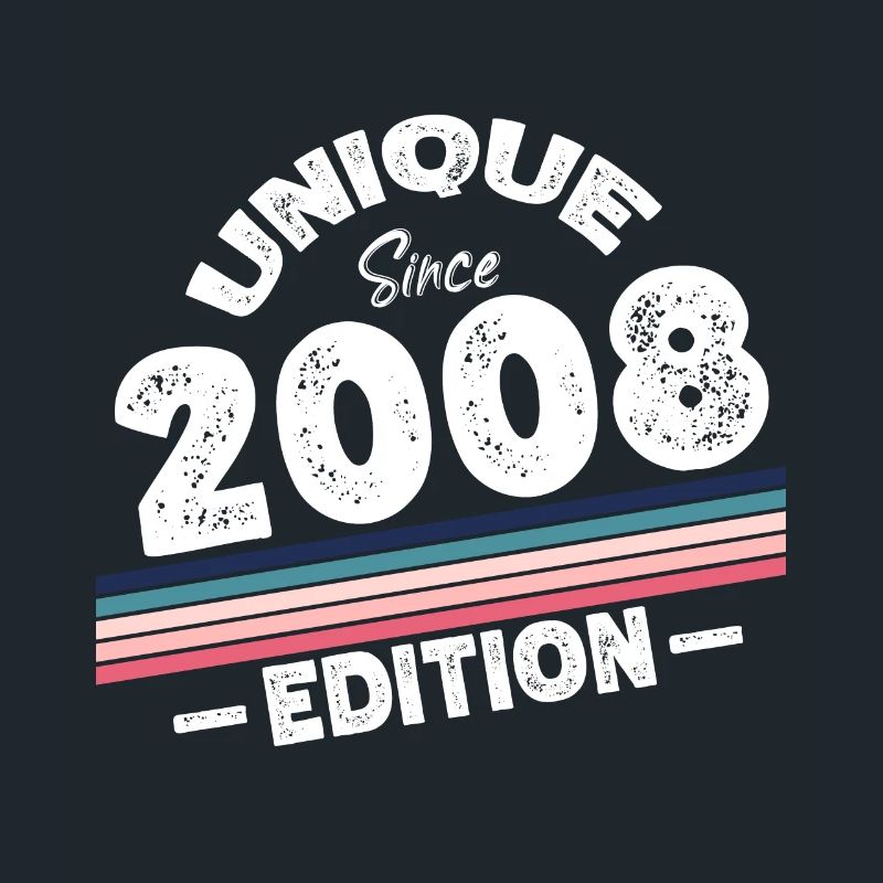 Unique seit 2008 Edition Geburtstag Vintage 2008