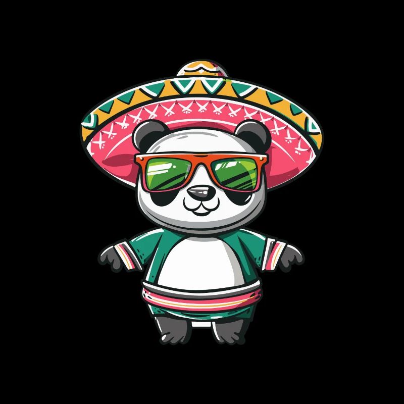 Panda Comic Funny Sombrero