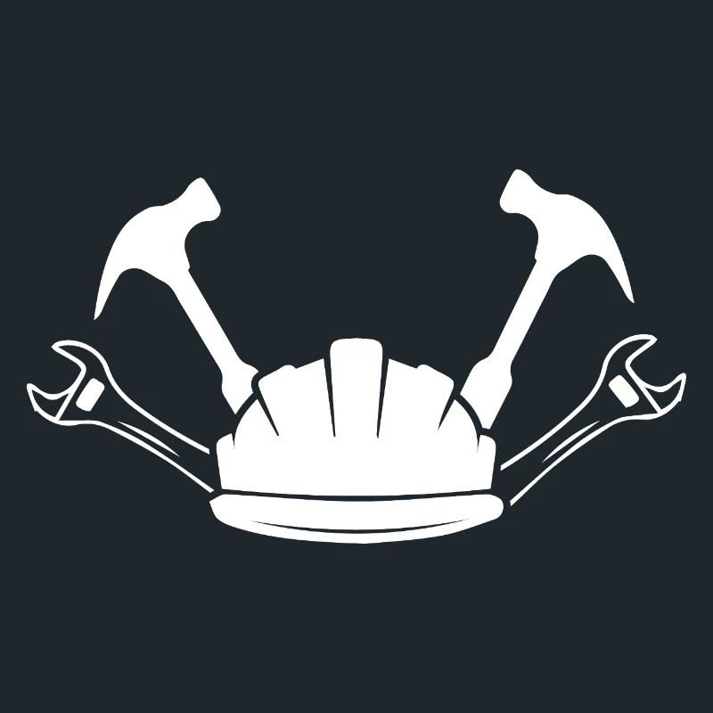 Construction Site Construction Worker Craft Helmet Silhouette