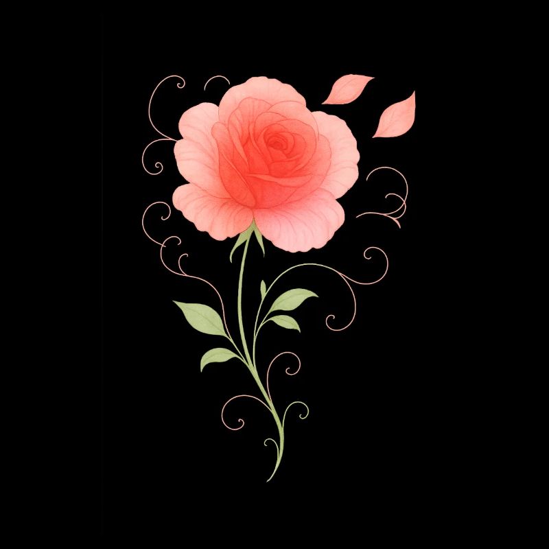 Rose délicate et filigrane