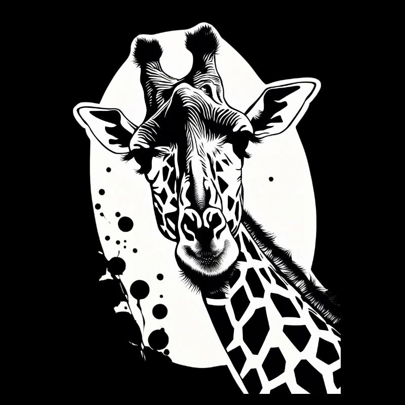 Girafe dans le style de tatouage