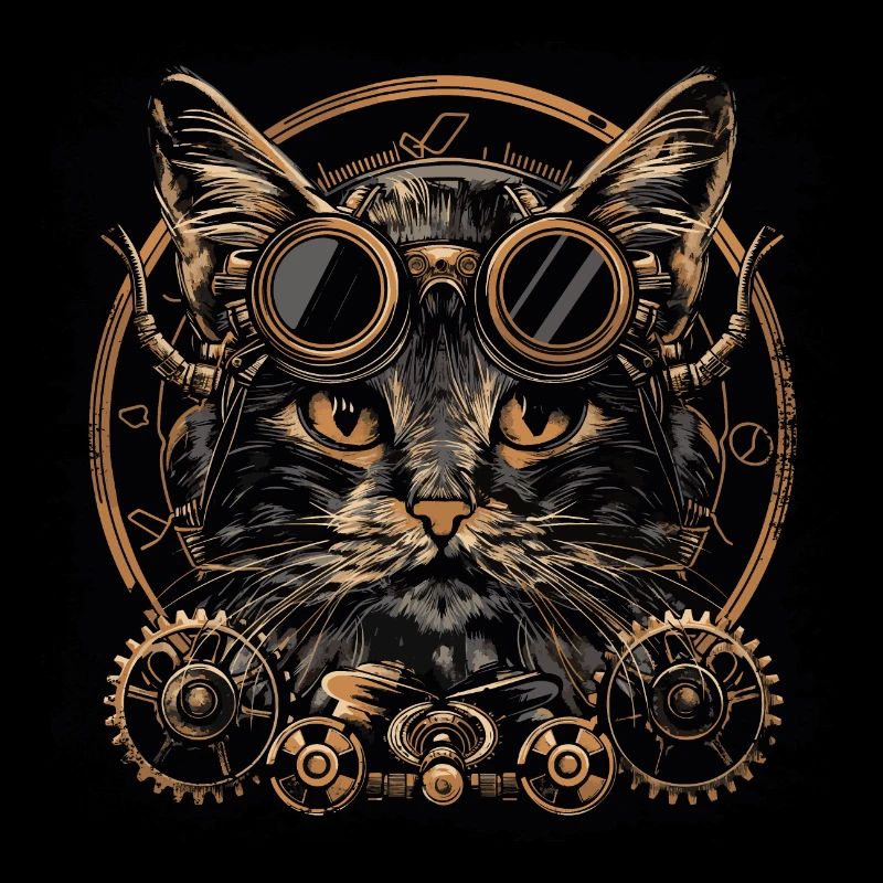 Chat Steampunk