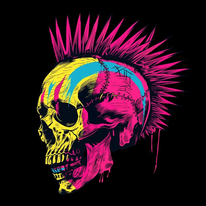 Horror Punk Zombie Mohawk