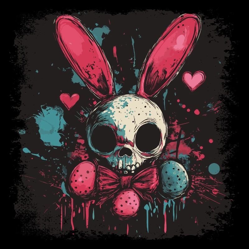 Mignon lapin de Pâques effrayant