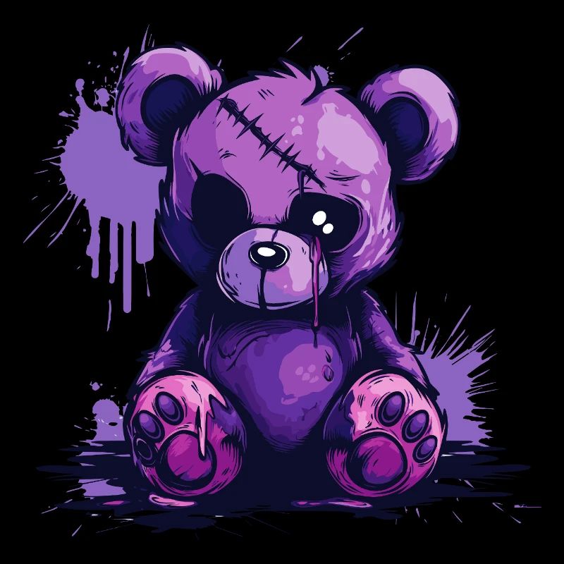 Ours en peluche effrayant mignon