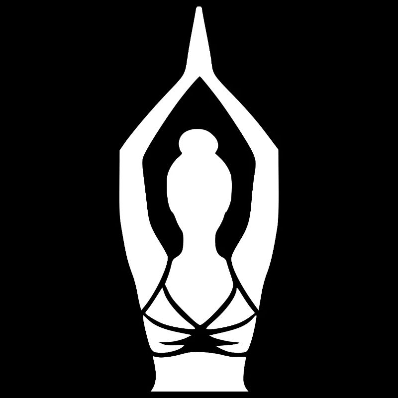 Simple Yoga Silhouette Focus Breathing Technique