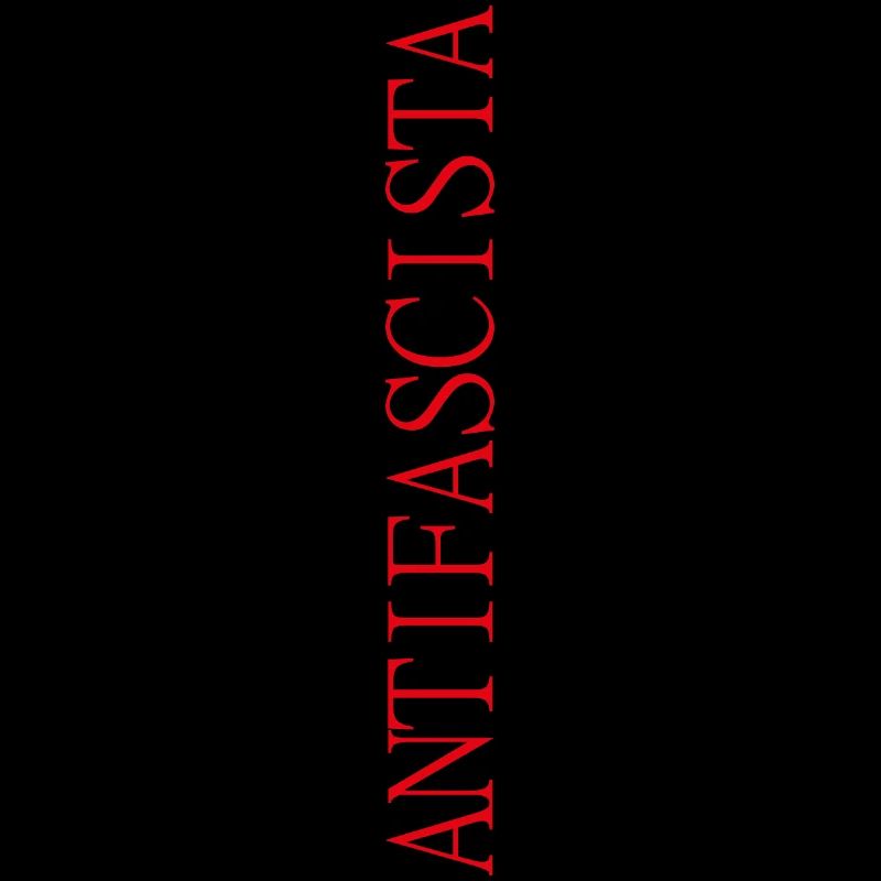 Lettrage antifasciste vertical en lettrage rouge