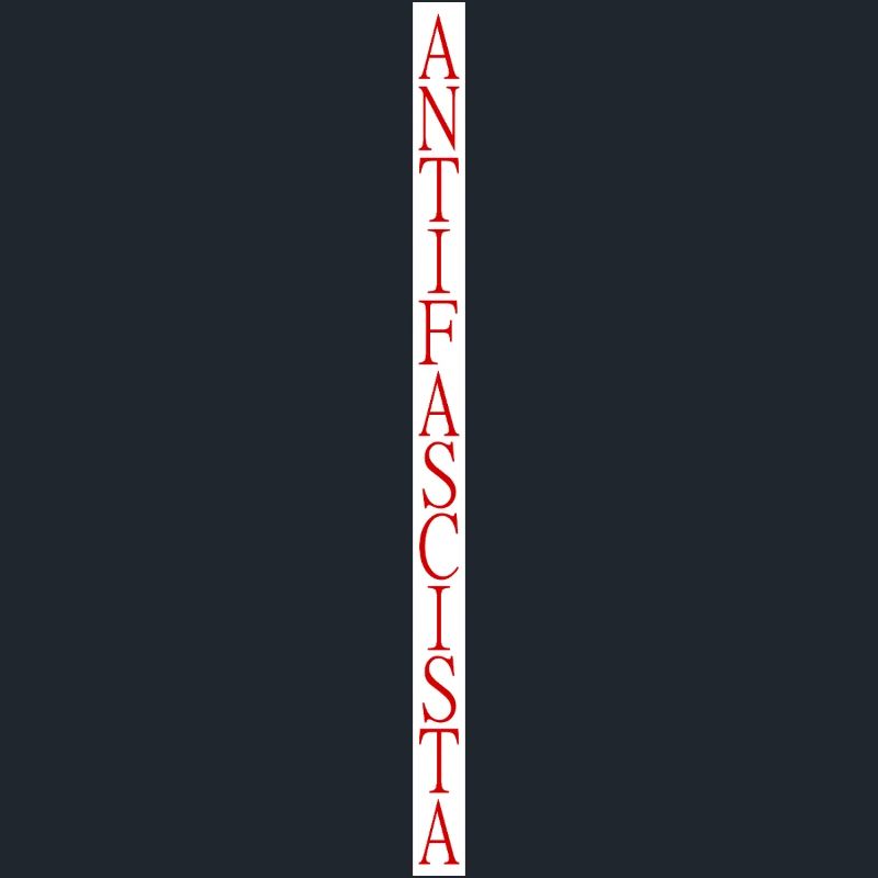 lettrage antifasciste vertical élégant