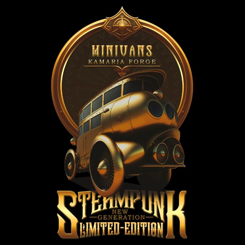STEAMPUNK CLASSIC CAR VINTAGE RETRO MINIVANS