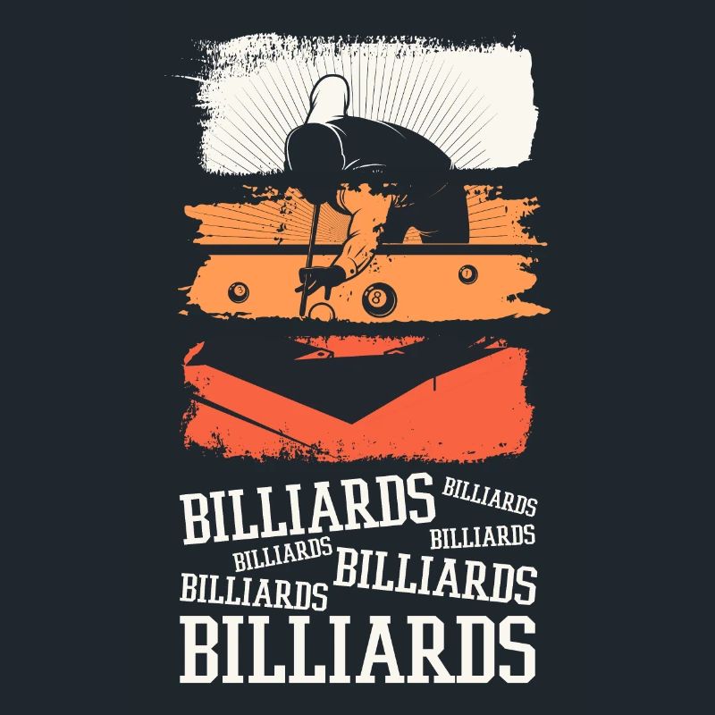 Billard Pool Snooker Queue Kugeln Vintage Retro