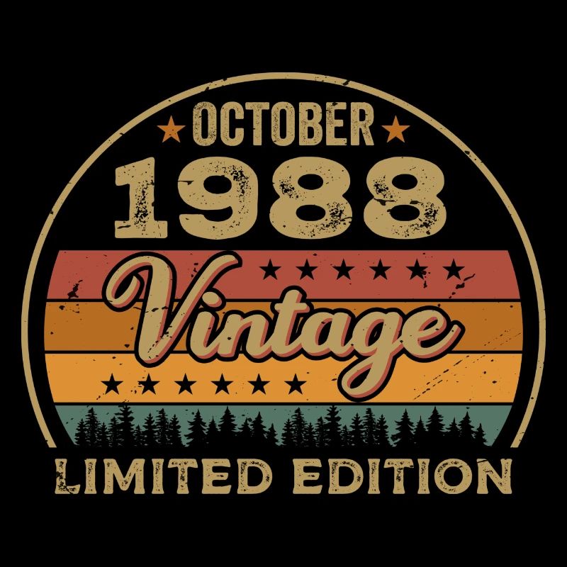 Vintage October 1988 Birthday Gift - 1988