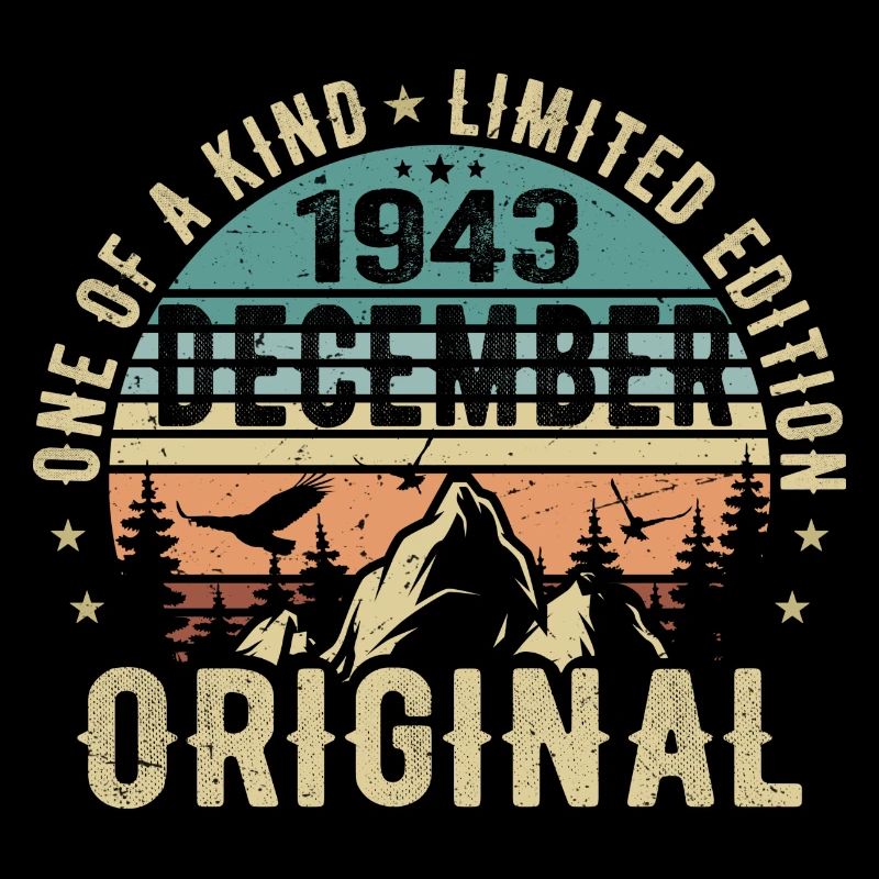 Légendes Anniversaire Décembre 1943 Naissance Cadeau