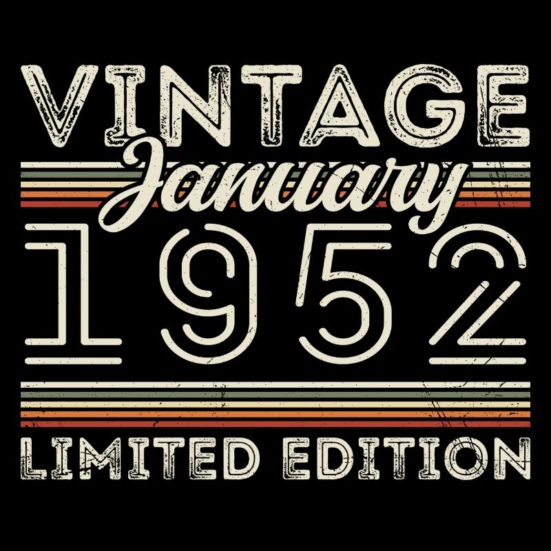Janvier 1952 Né en 1952 - Anniversaire Janvier 1952