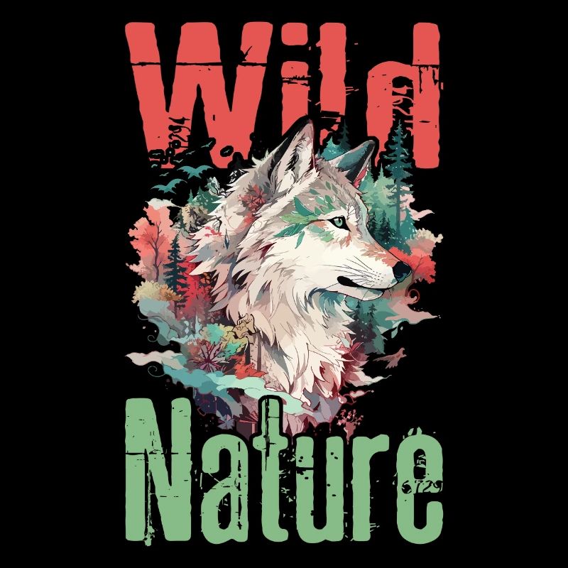 Wolf Wolf Head Predator Nature Wilderness Colorful Art