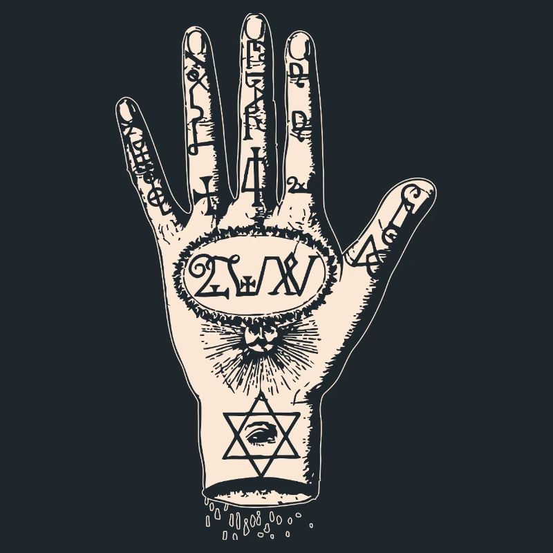 Dessin à la main dans le style du tarot