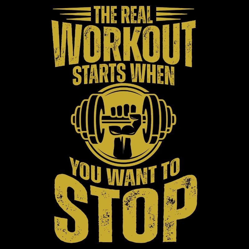 Real workout starts when you give up