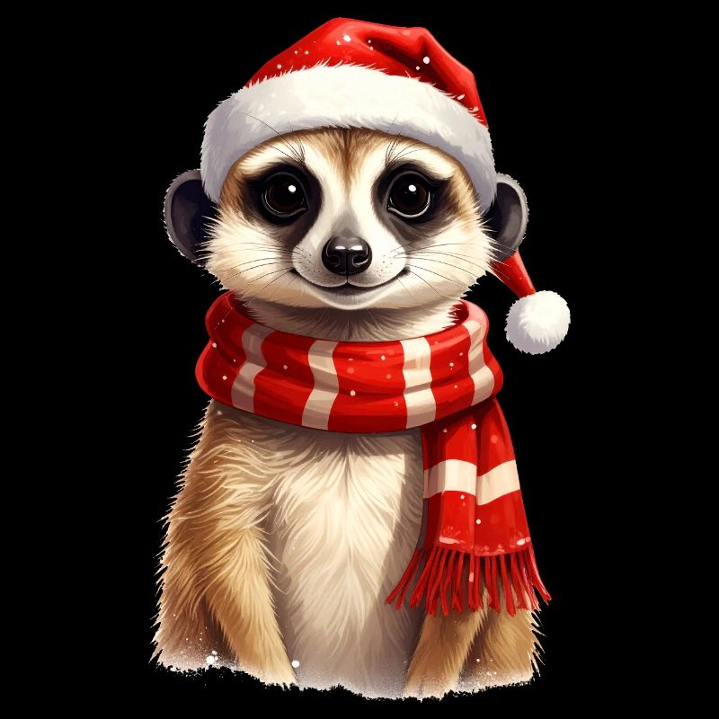 Erdmännchen zu Weihnachten