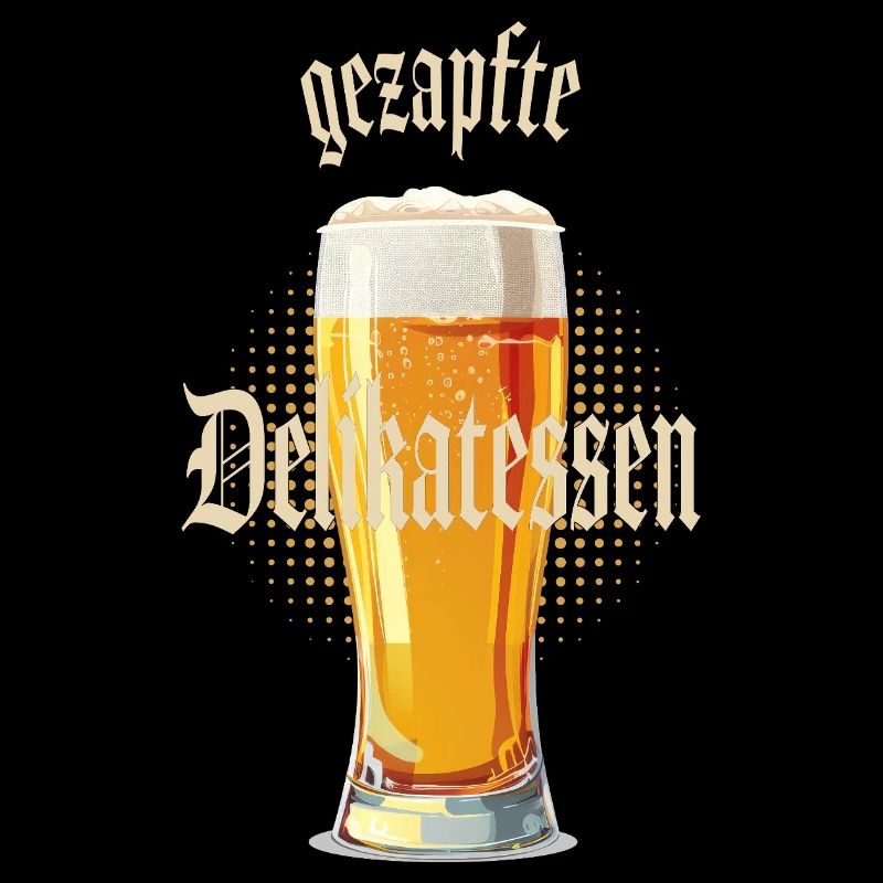 Gezapfte Delikatessen Bier Spruch Lustig