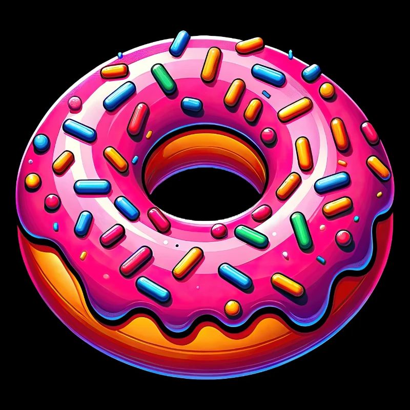 Lebendiger Donut-Genuss