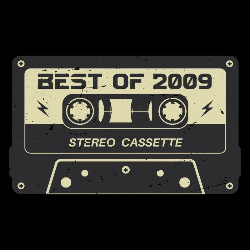 Cassette rétro 2009 millésime 2009 anniversaire 2009