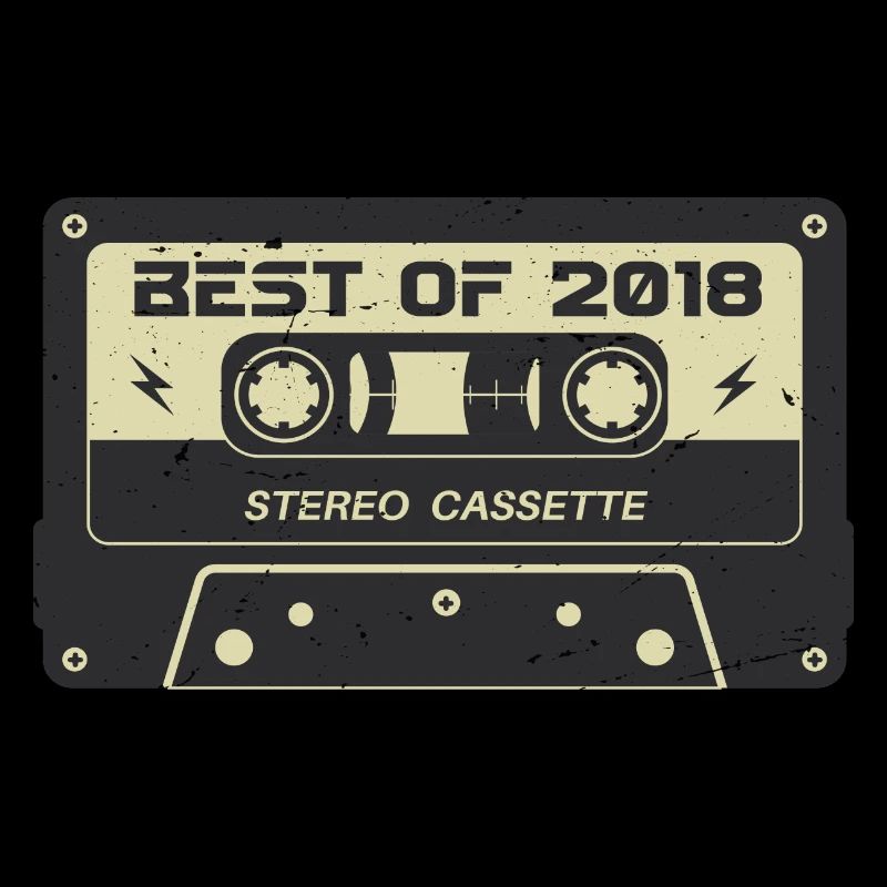 Cassette rétro 2018 millésime 2018 anniversaire 2018