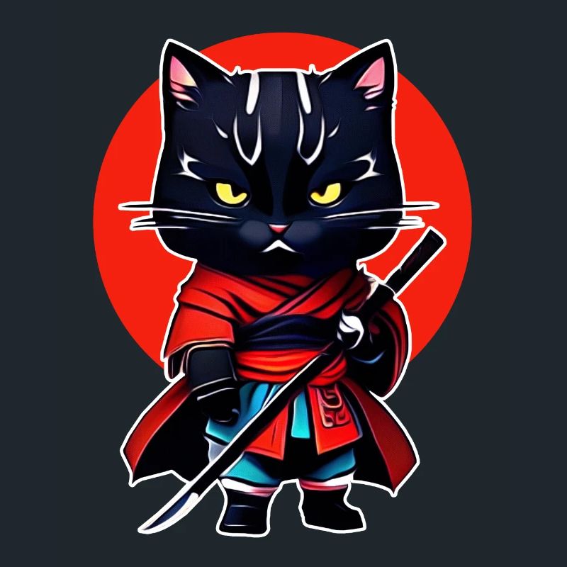 Chat samouraï