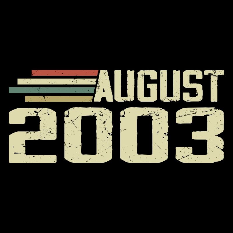Born August 2003 Anniversary August 2003 Year