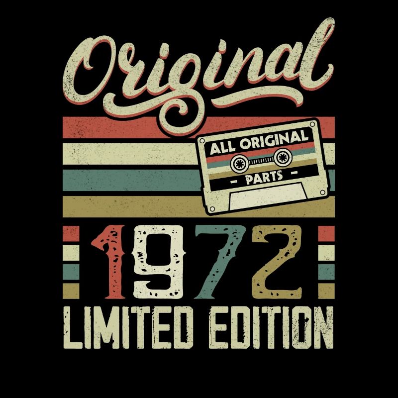 Vintage 1972 Cadeau D'anniversaire Rétro 1972